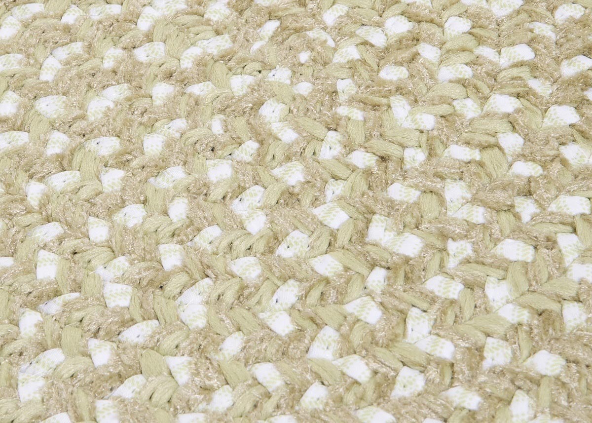 Confetti Green Outdoor Braided Oval Rugs