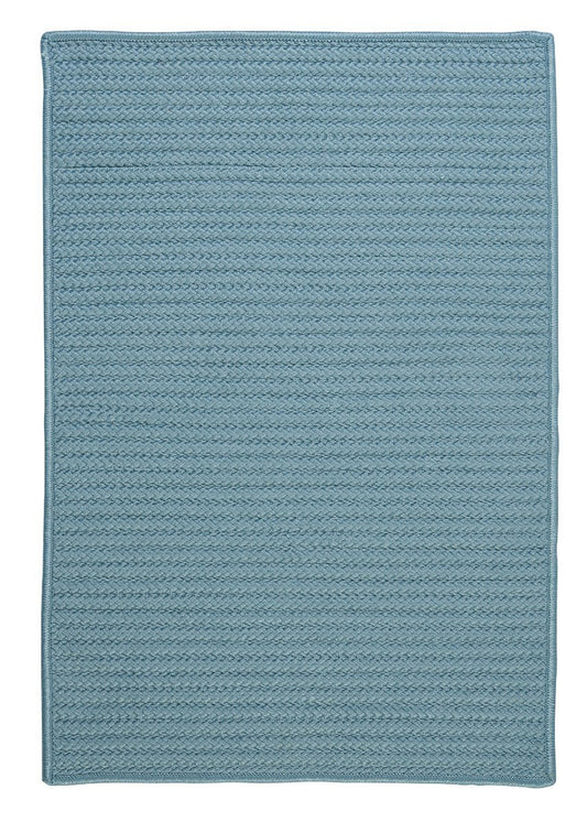 Simply Home Solid Federal Blue Outdoor Braided Rectangular Rugs