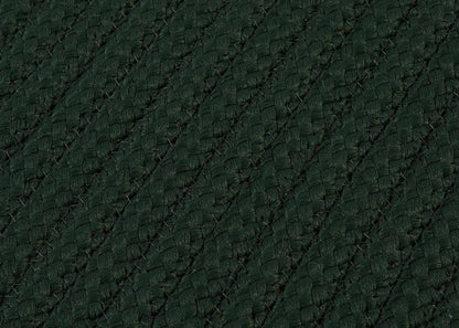 Simply Home Solid Dark Green Outdoor Braided Rectangular Rugs