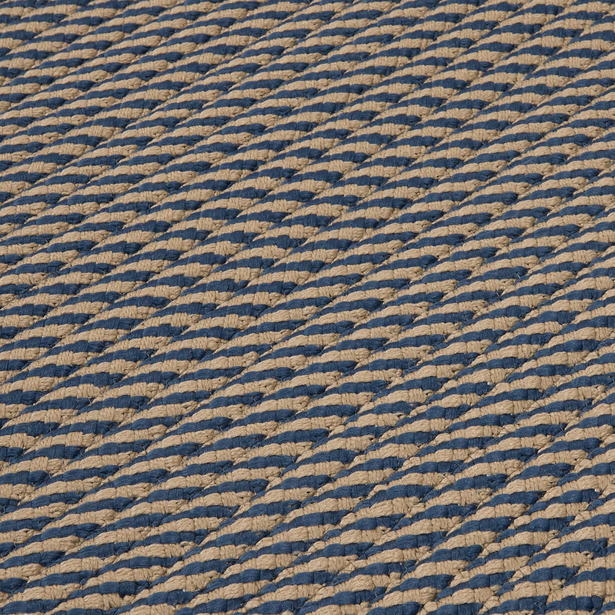 Point Prim Blue Outdoor Braided Rectangular Rugs