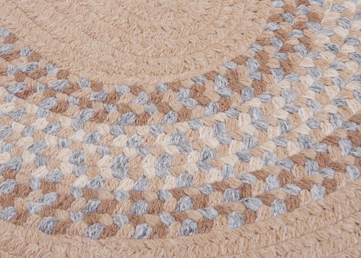 North Ridge Oatmeal Outdoor Braided Round Rugs