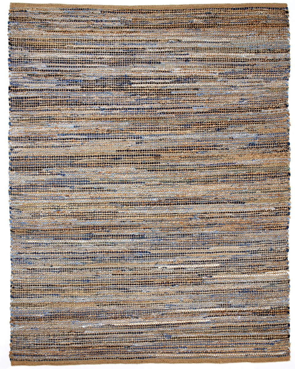 American Graffiti Denim Rectangular Jute Braided Rug