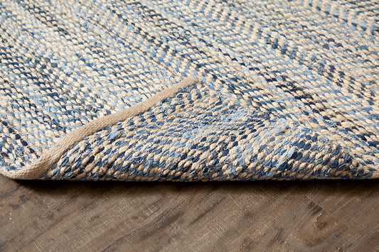 Austin Denim Rectangular Jute Braided Rug