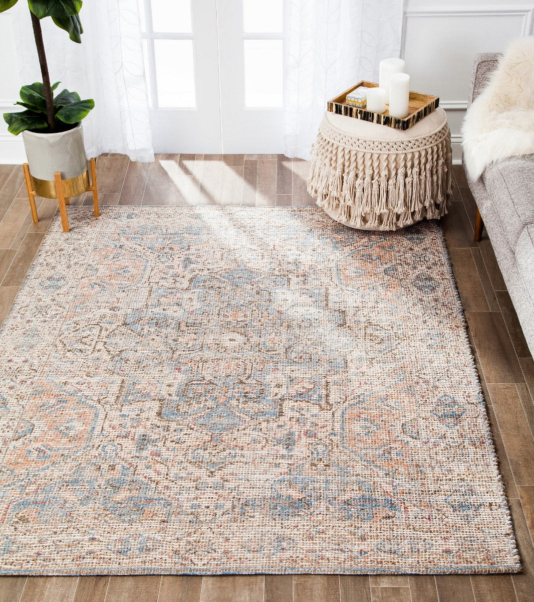 Damavand Distressed Rectangular Jute Braided Rug