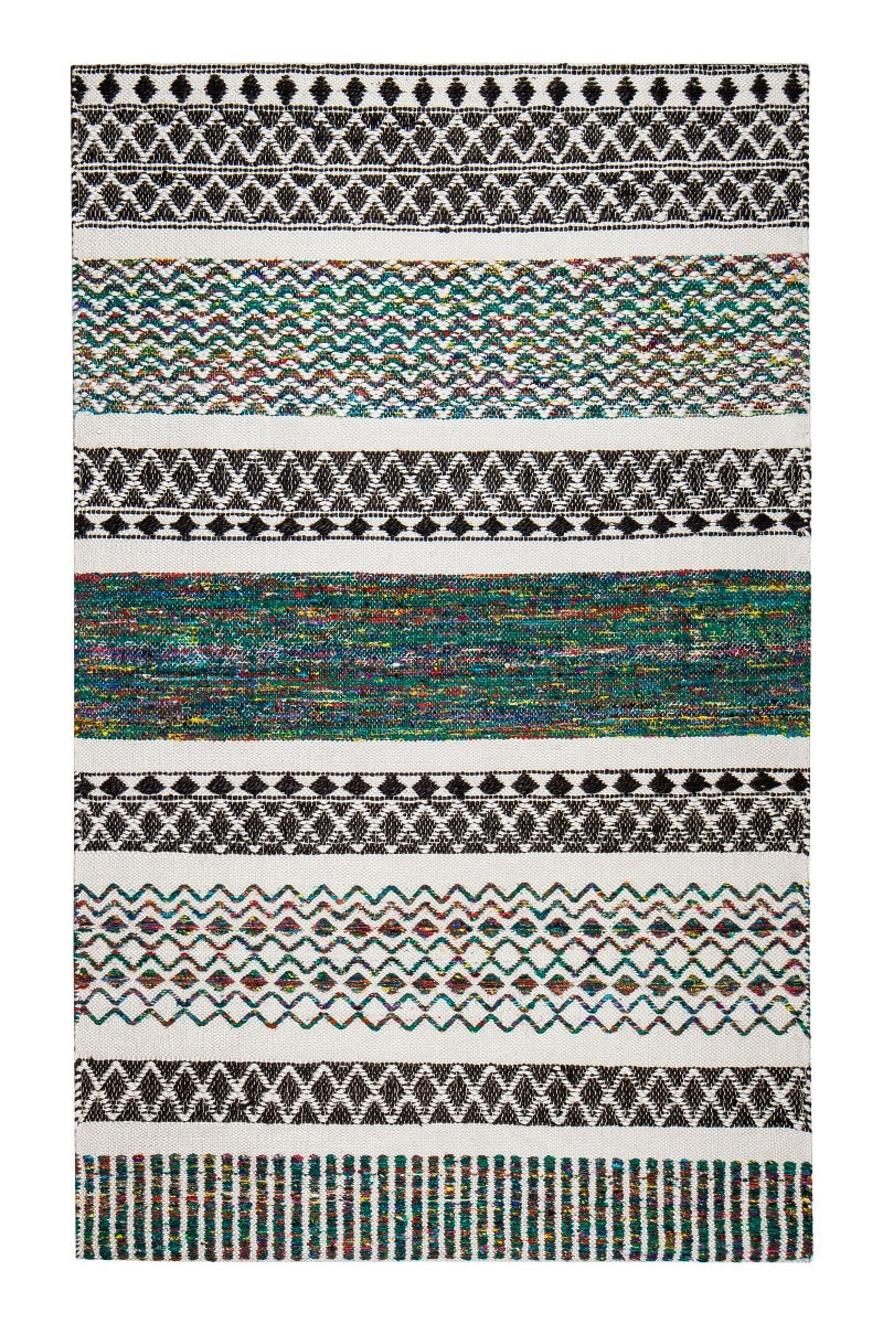 Durga Hand-Loomed Flatweave Rectangular Ultra Durable Braided Rug