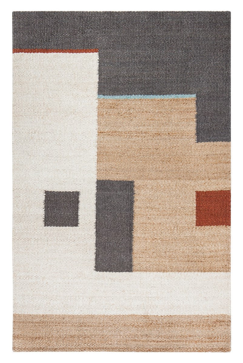 Heera Abstract Rectangular Jute Braided Rug