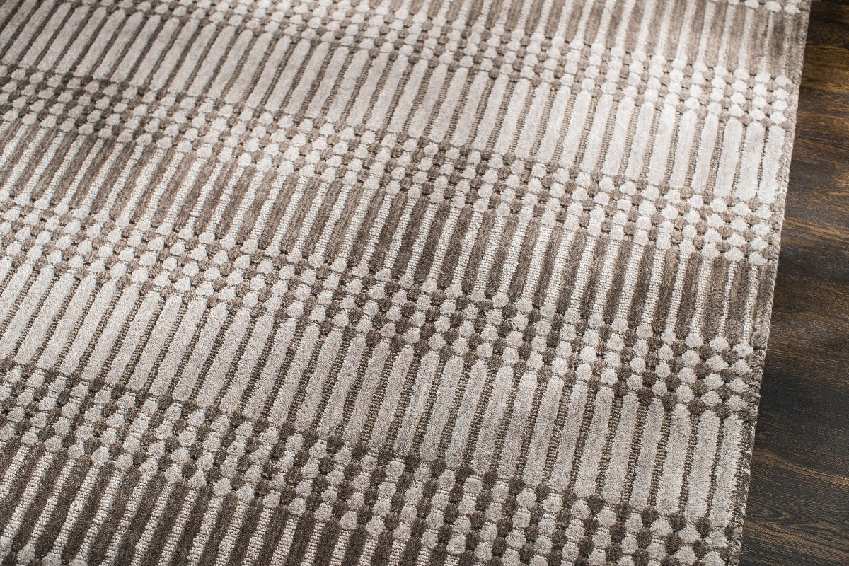 Hella Tufted Brown Rectangular Wool Braided Rug