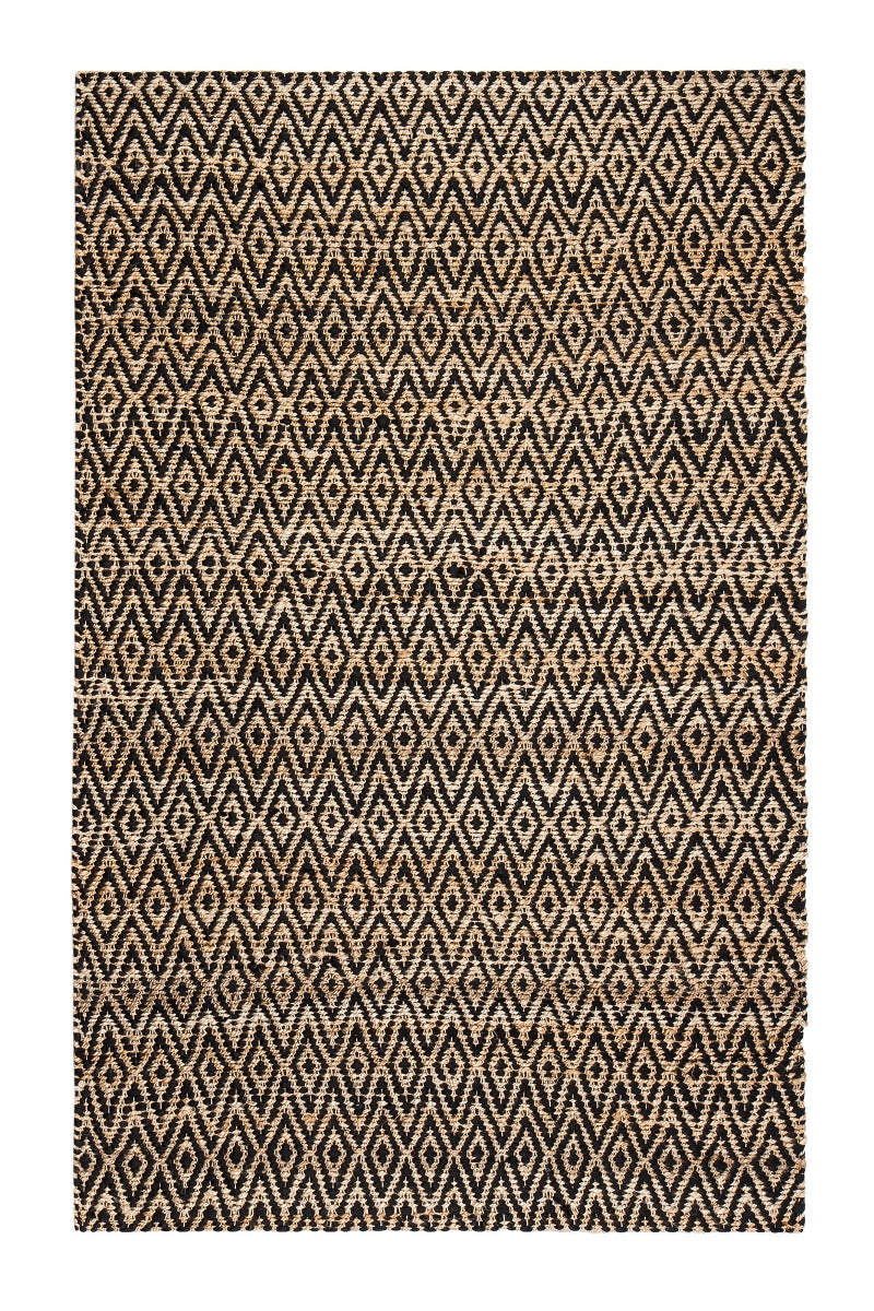 Paragon Black Diamond Rectangular Jute Braided Rug