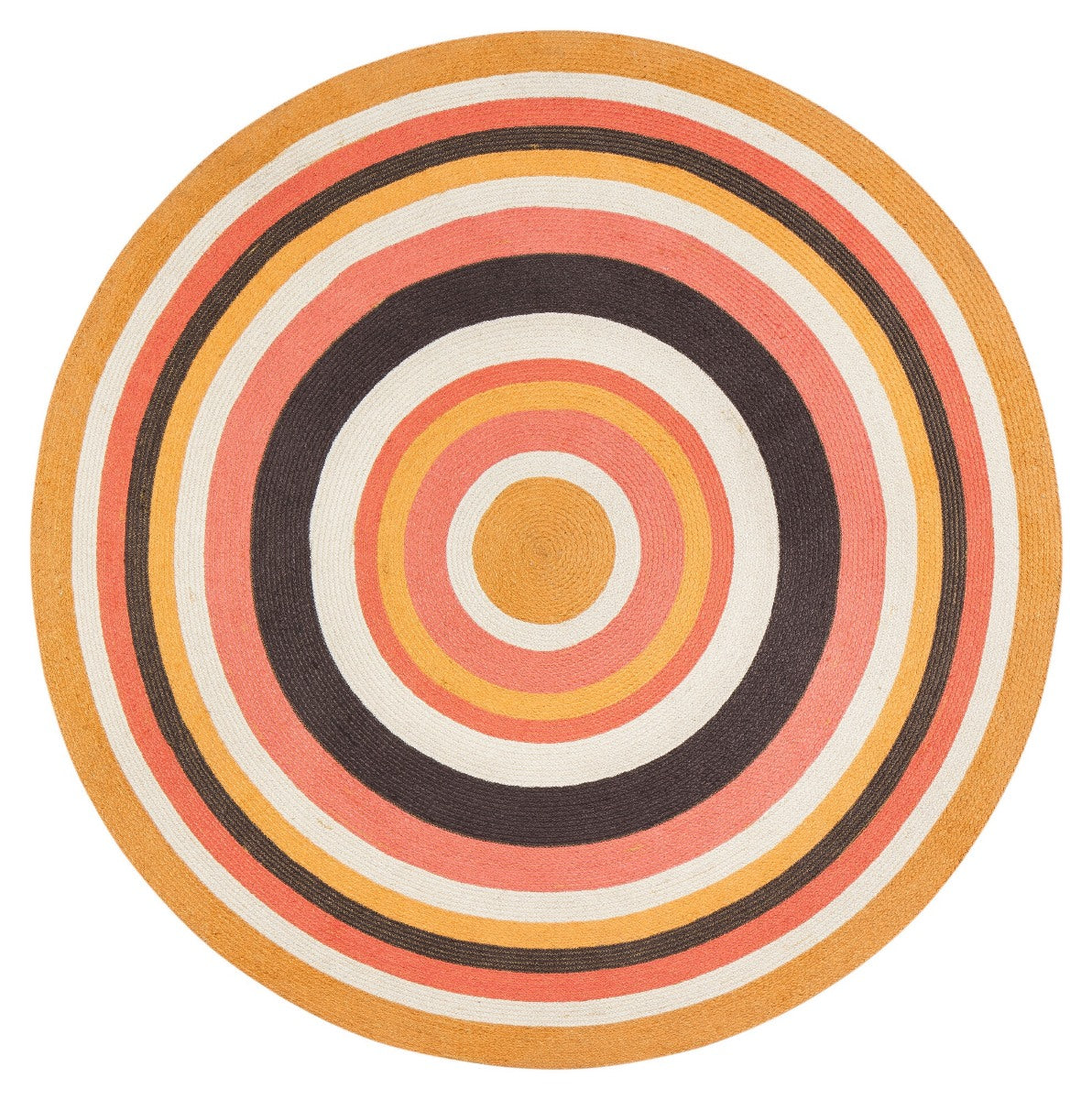 Autumn Concentric Round Jute Braided Rug