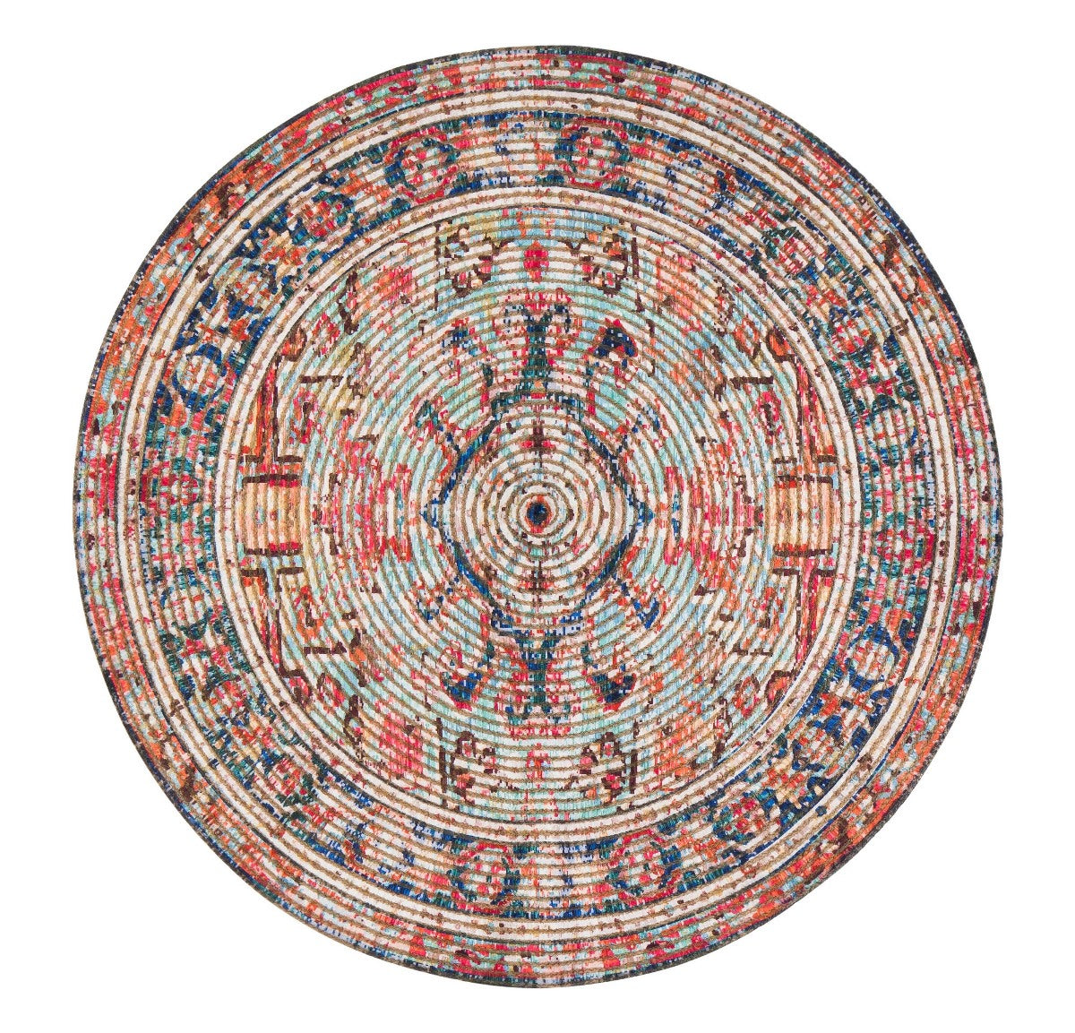 Chaloon Distressed Round Jute Braided Rug