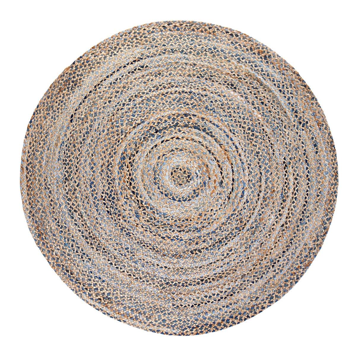 Kerala Denim Round Ultra Durable Braided Rug