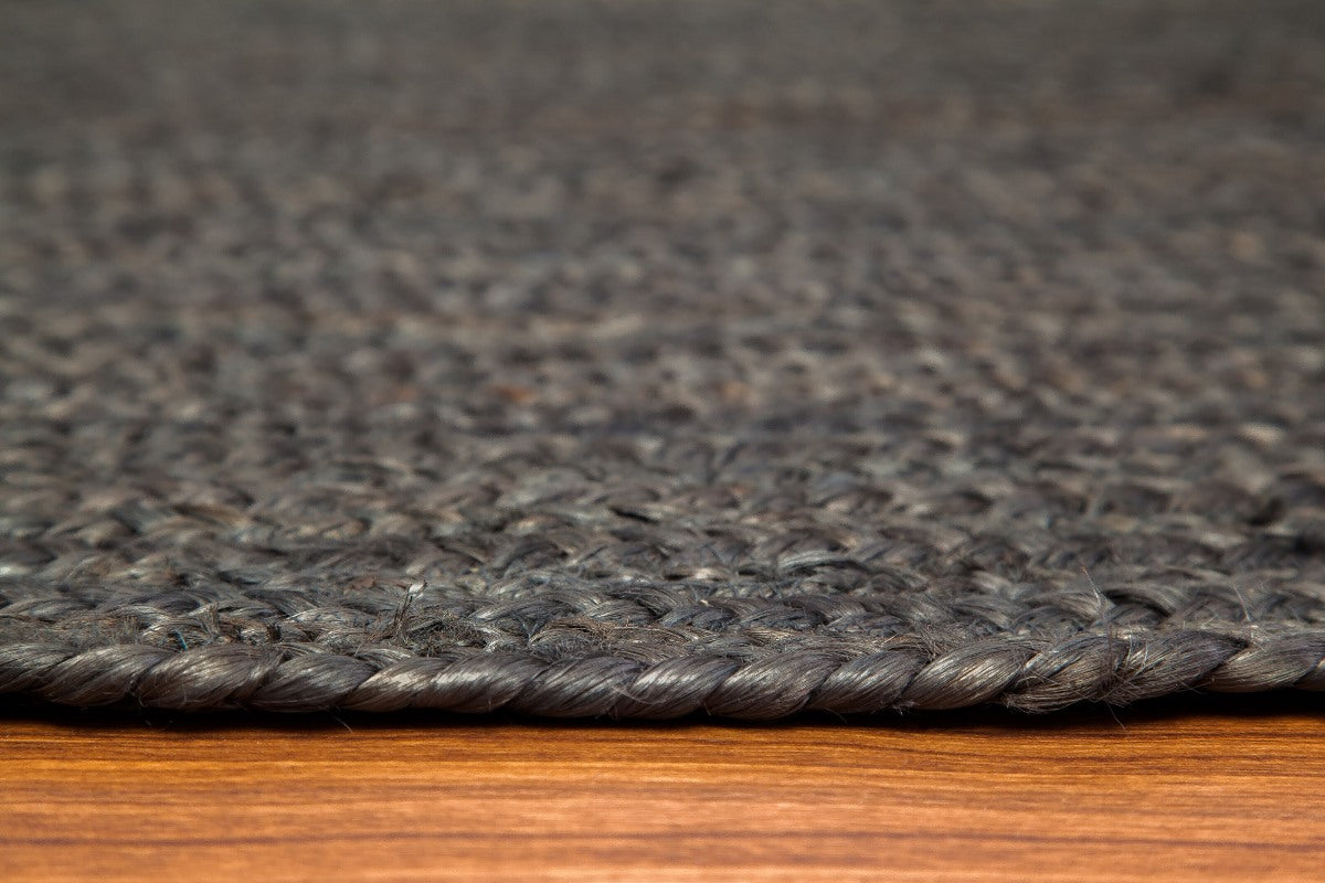 Kerala Gray Round Jute Braided Rug