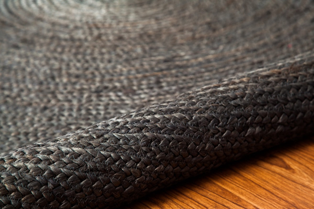 Kerala Gray Round Jute Braided Rug