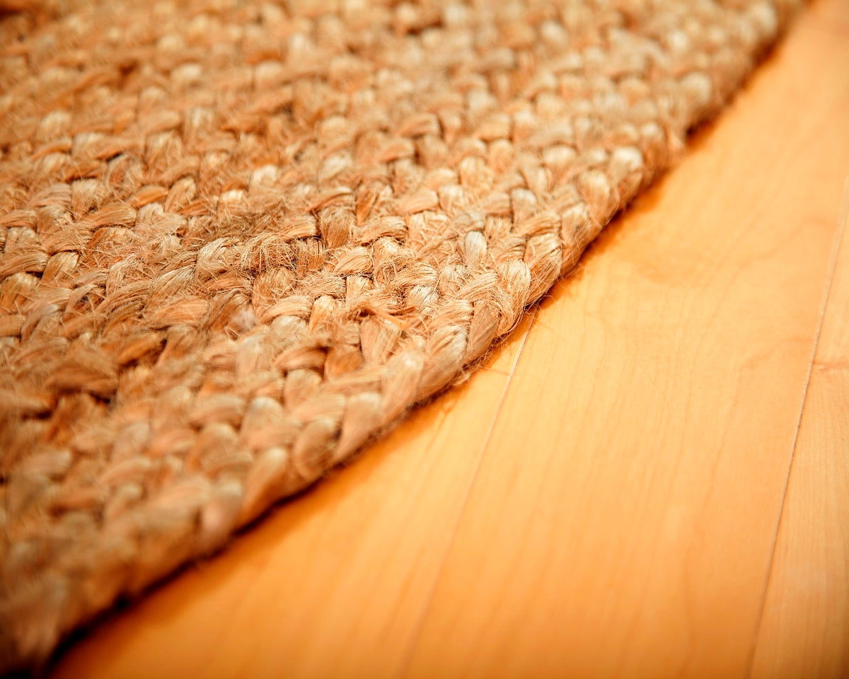 Kerala Natural Round Jute Braided Rug