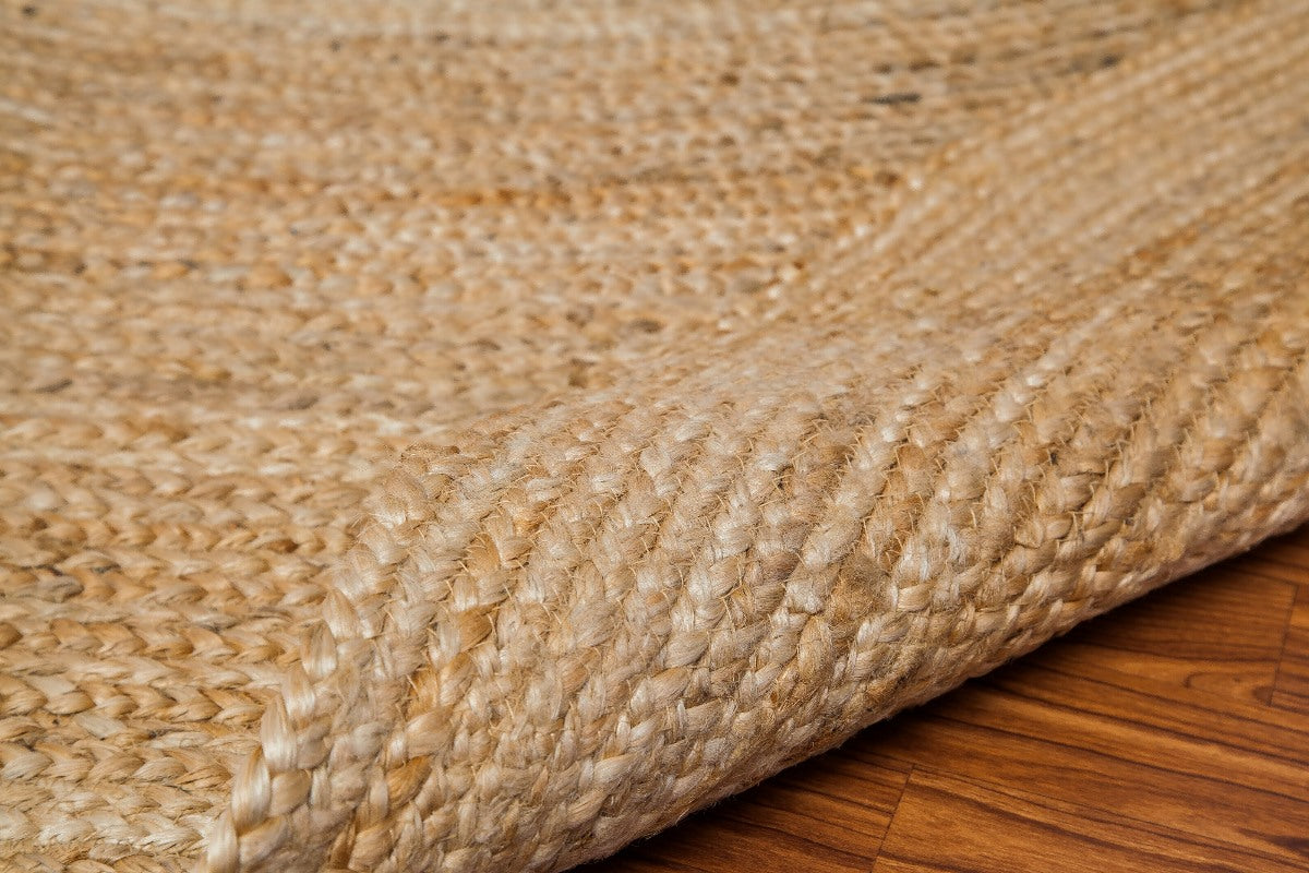 Kerala Natural Round Jute Braided Rug