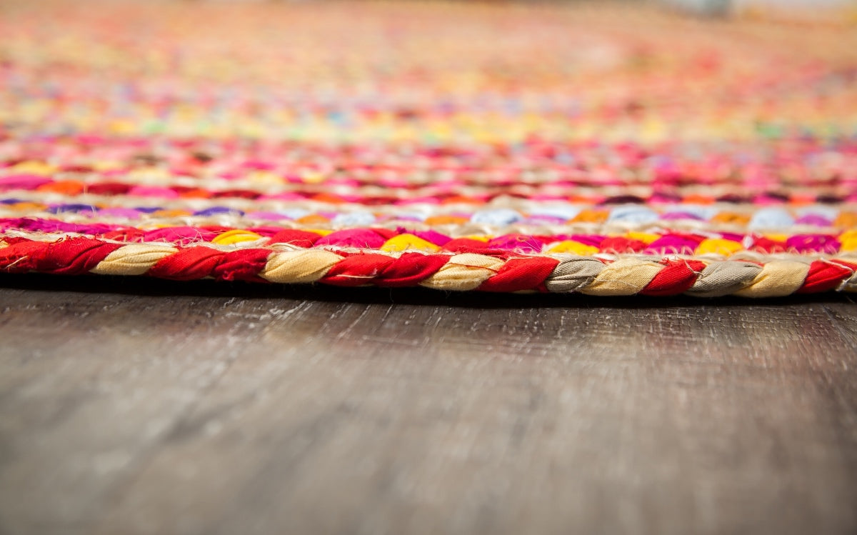 Merida Round Cotton Braided Rug