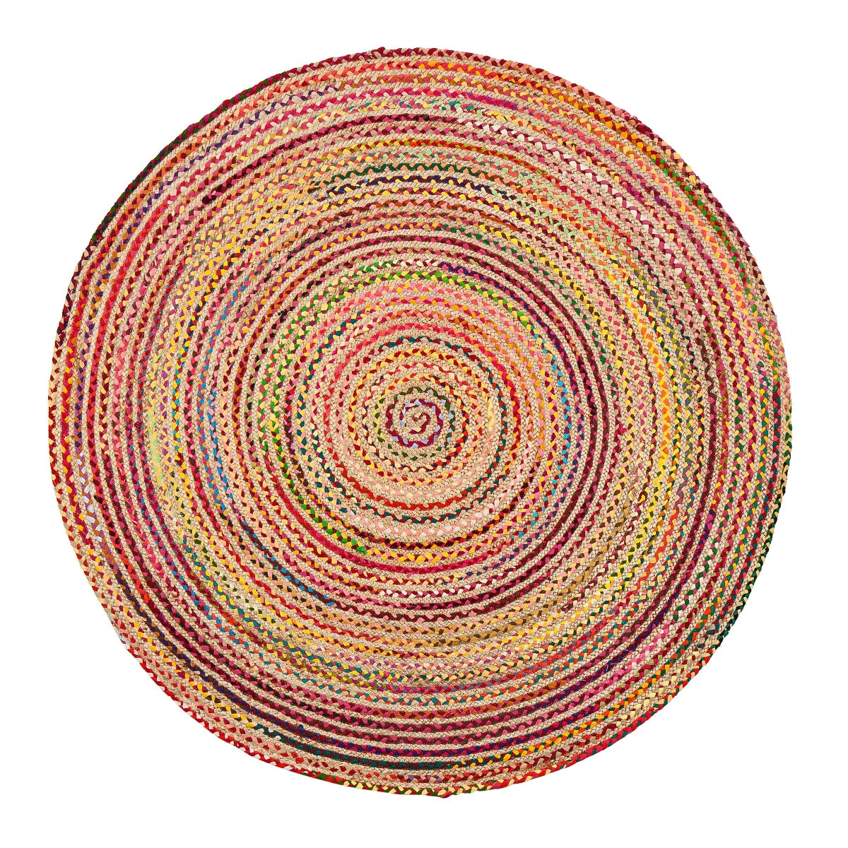 Merida Round Cotton Braided Rug