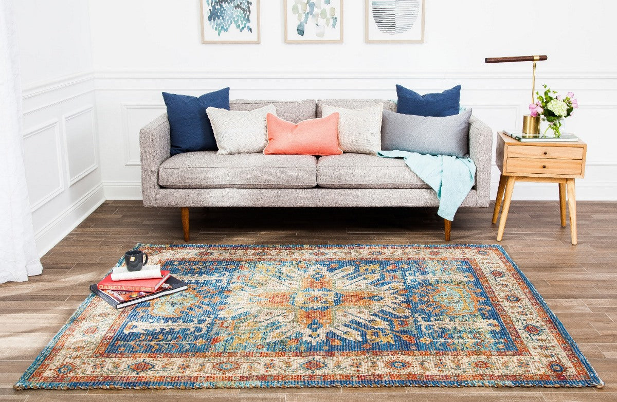 Sahand Distressed Rectangular Jute Braided Rug