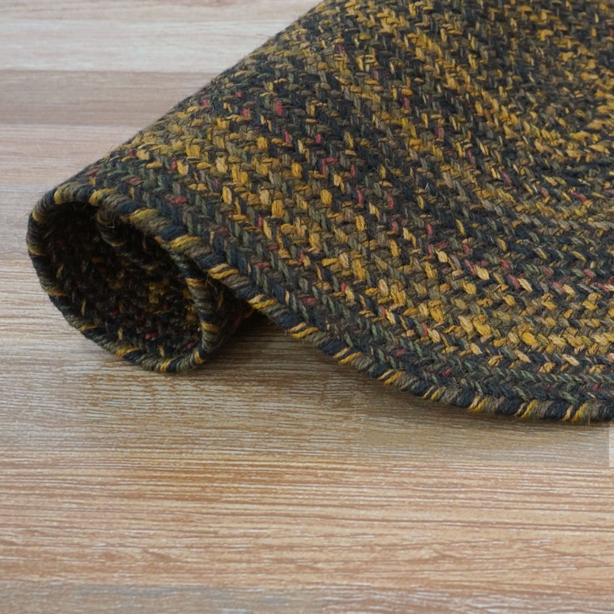 Salem Black Jute Braided Oval Rugs