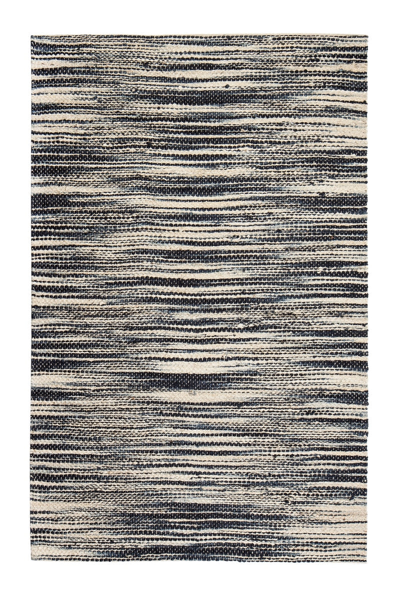 Xanthippe Ivory - Black Rectangular Jute Braided Rug