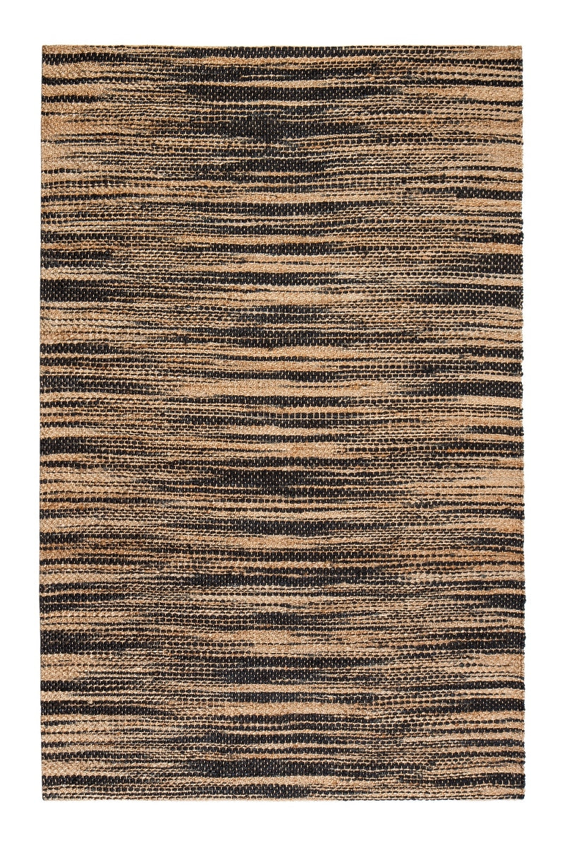 Xanthippe Tan - Black Rectangular Jute Braided Rug