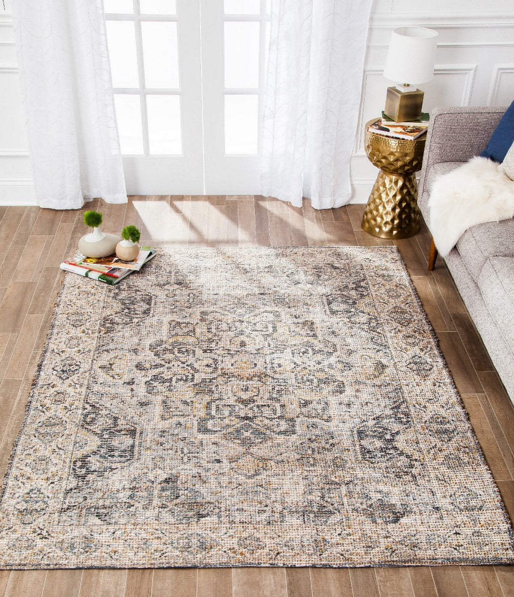 Zagros Distressed Rectangular Jute Braided Rug