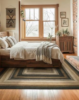 bedroom braided rugs
