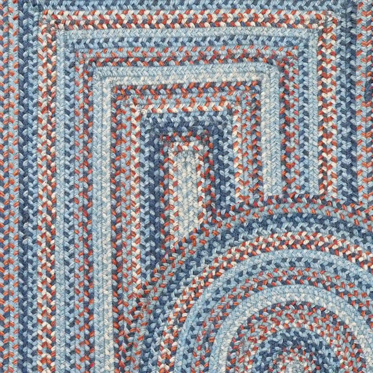 Cape Cod Blue Jute Braided Oval Rugs