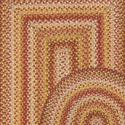 Amber Leaf Brick Red Jute Braided Round Rugs