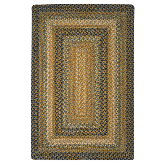 Coffee Gold Jute Braided Rectangular Rugs