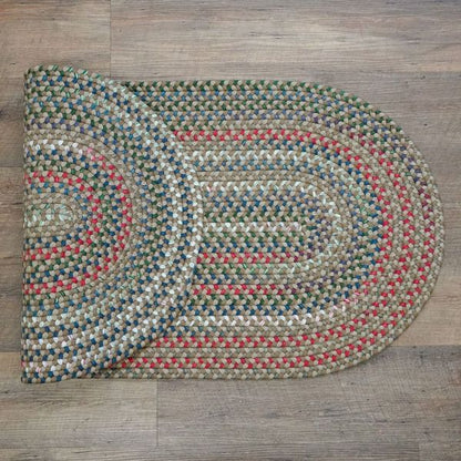 Heartsfield Braid Toasted Beige Multi Indoor Round Modern Farmhouse Rug