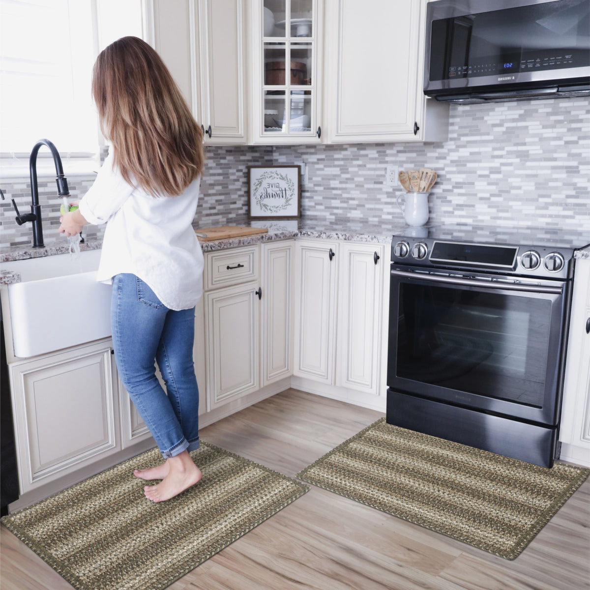 Non Slip, Waterproof Rug - Chicory - Entryway, Kitchen, Bathroom ...