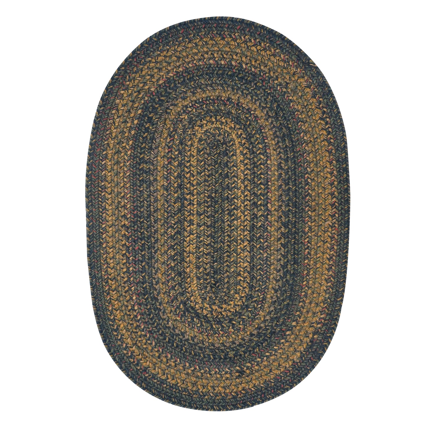 Salem Black Jute Braided Oval Rugs Country Primitive Rug