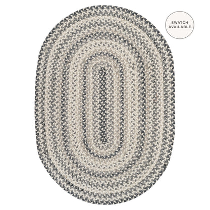 Birch Ivory Jute Oval Braided Rug for Country & Farmhouse Decor