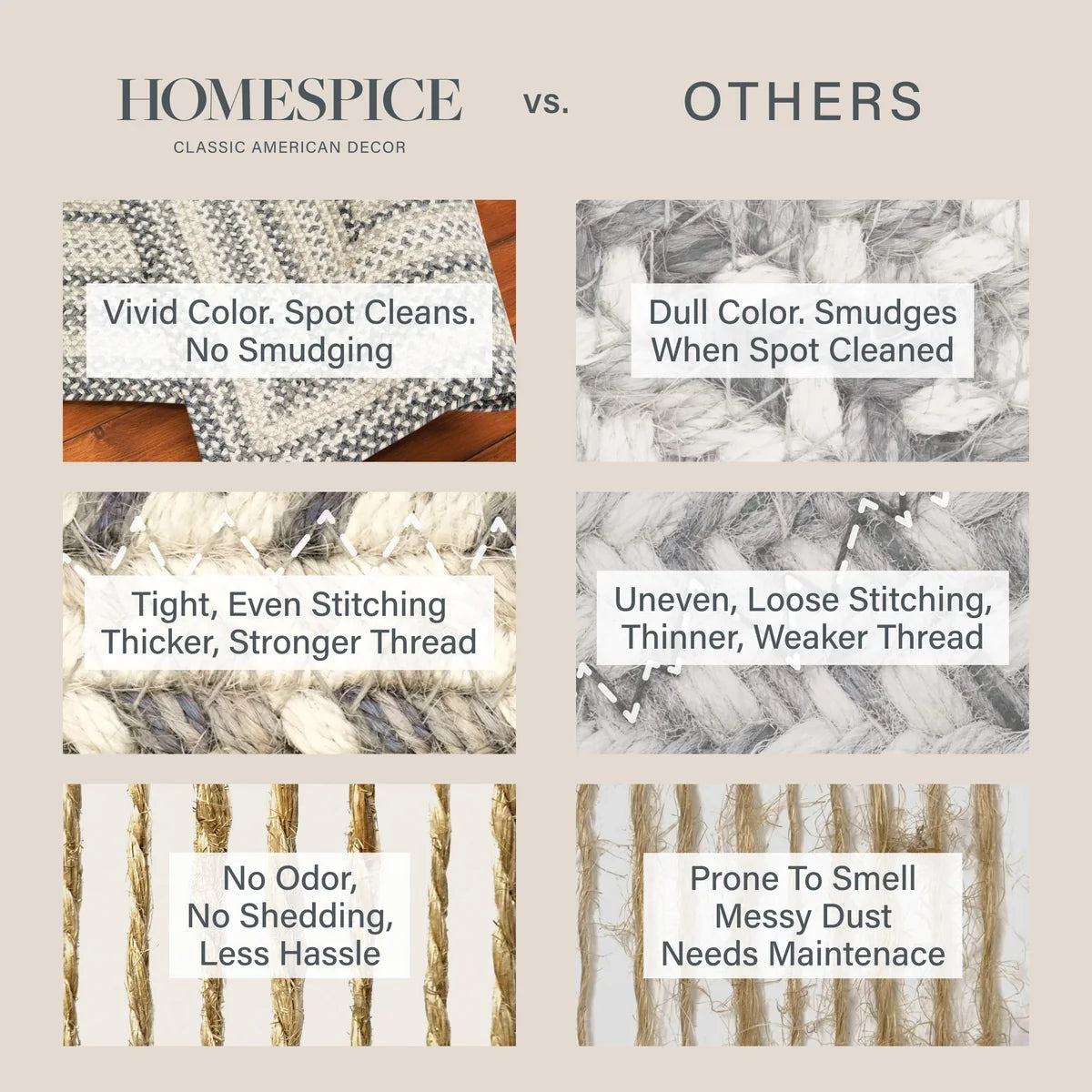 Birch Ivory Braided Jute Rugs for Country & Farmhouse Decor