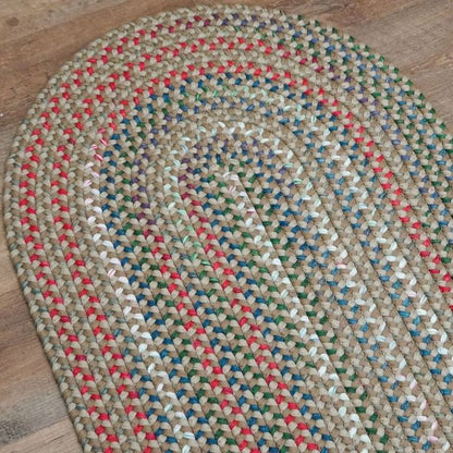 Heartsfield Braid Toasted Beige Multi Indoor Modern Farmhouse Rug