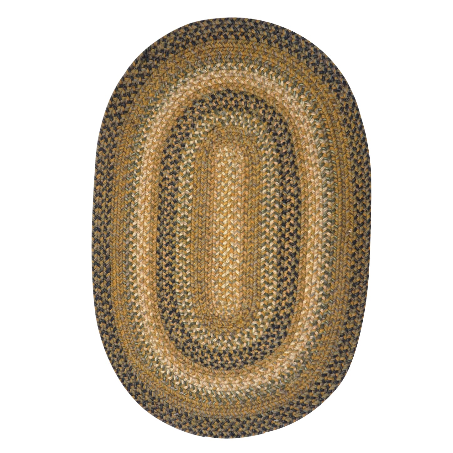 Coffee Gold Jute Braided Oval Rugs