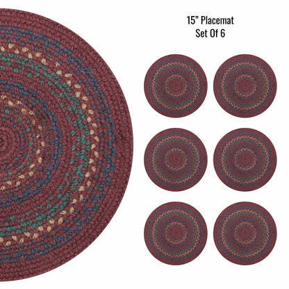 Jamestown Burgundy Jute Braided Accessories