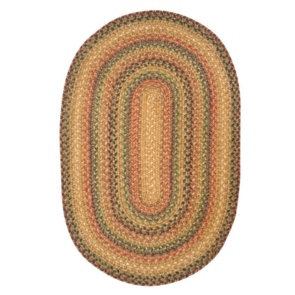 Timber Trail Gold Jute Braided Oval Rugs