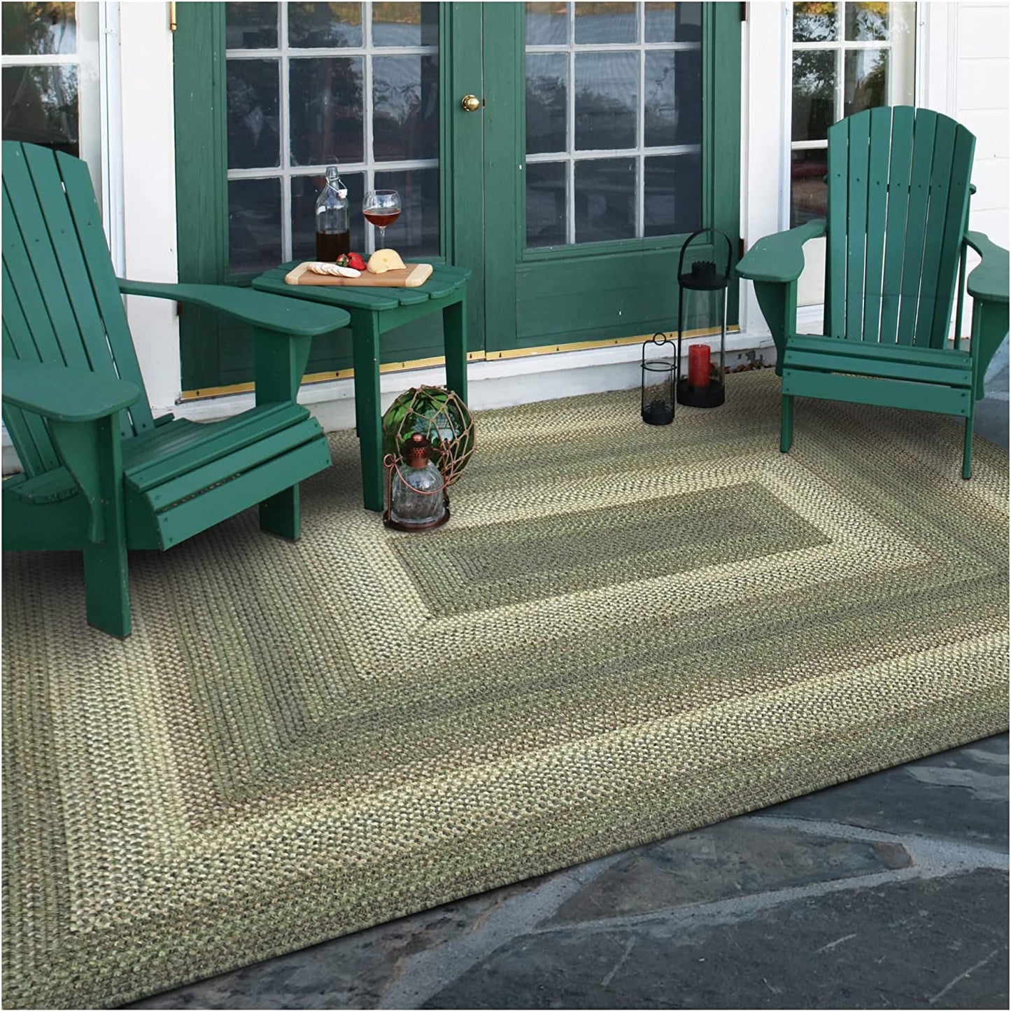 Pine Grove Green Braided Rug Runner with Included Rug Pad by Oak & Asher