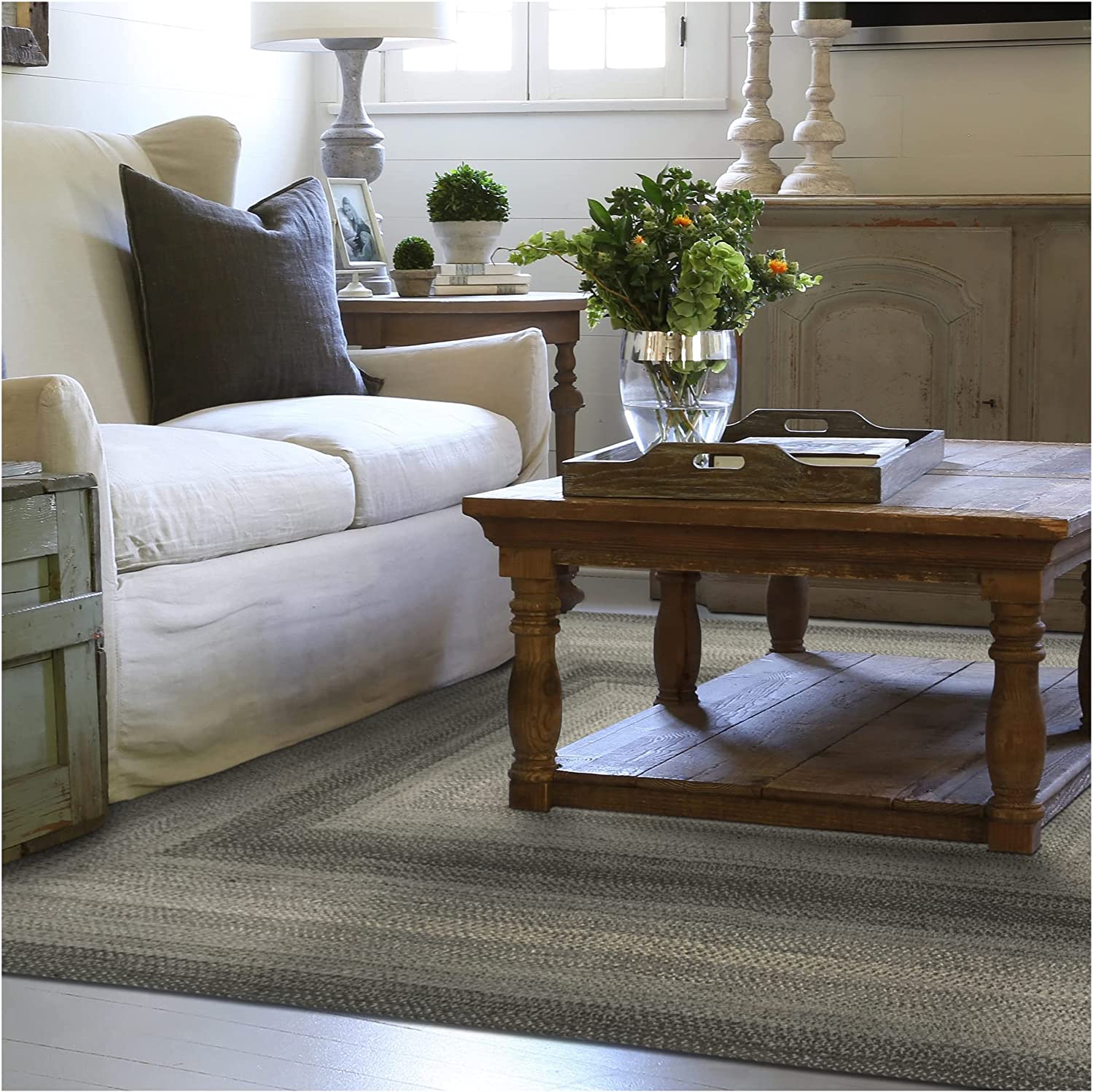 Flint Hill Grey Rectangular Jute Braided Rugs – Braided-Rugs.com