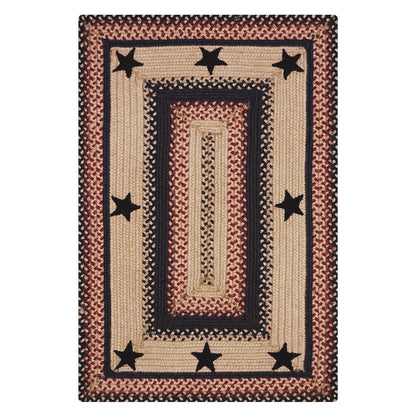 Primitive Star - Gloucester Black & Grey Rectangular Jute Braided Rugs