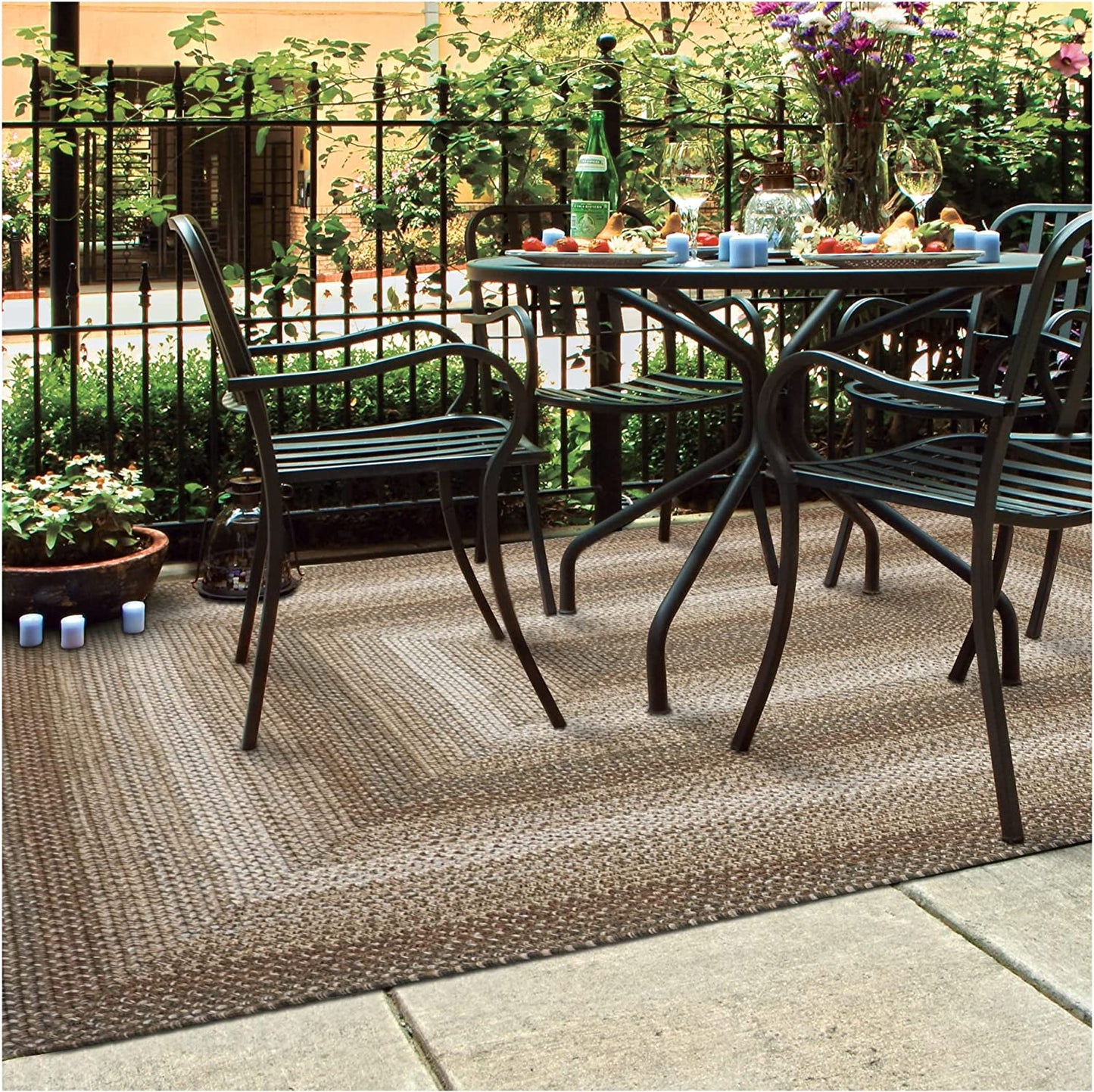 Wildwood Brown Ultra Durable Braided Rectangular Rugs - Braided-Rugs.com