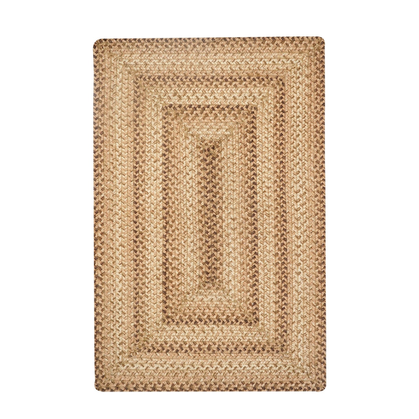 Cookie Dough Jute Braided Rectangular Rug