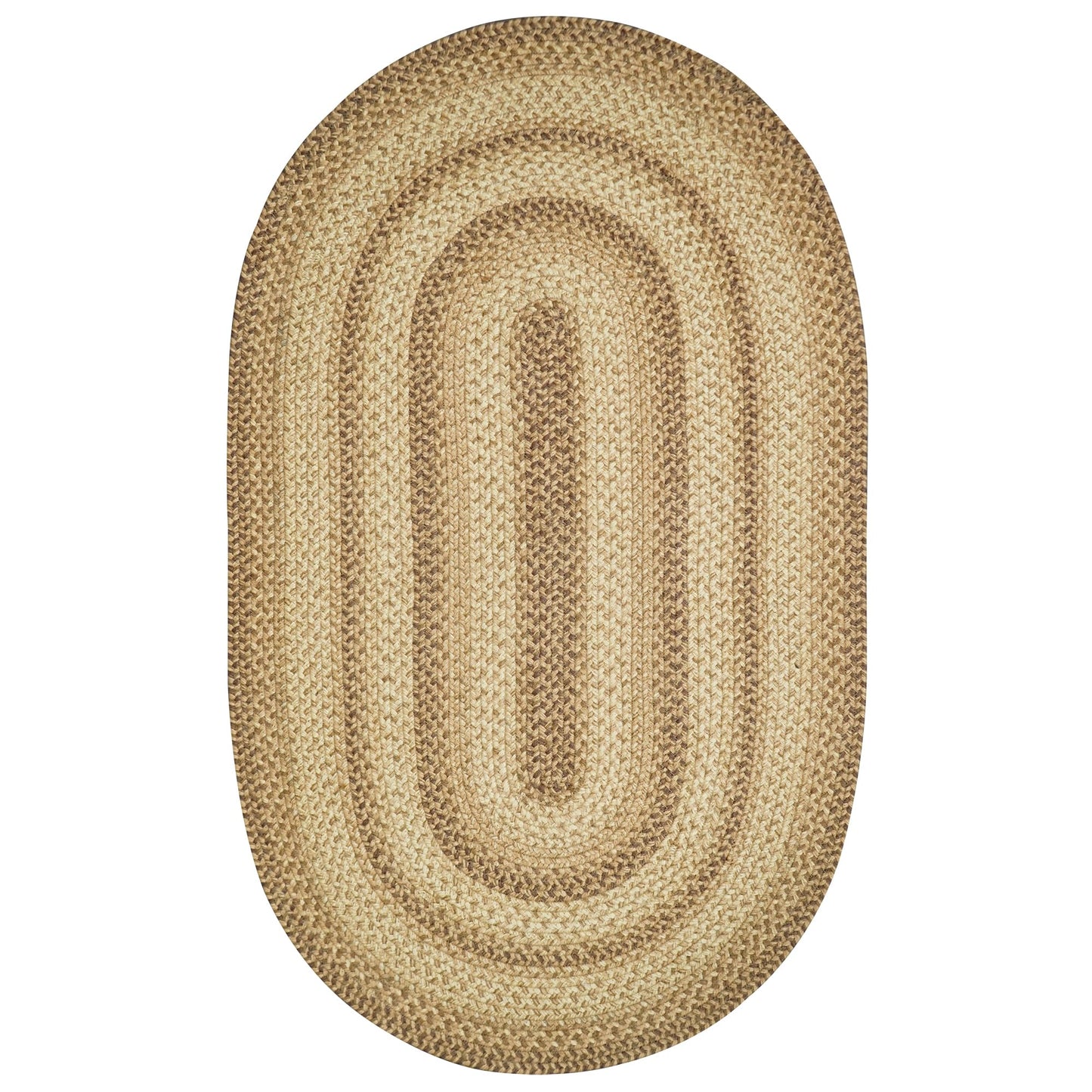 Cookie Dough Jute Braided Oval Rug