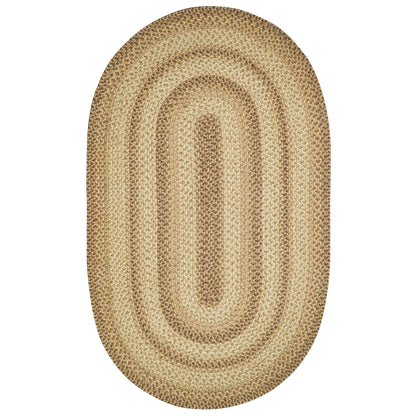 Cookie Dough Jute Braided Oval Rug