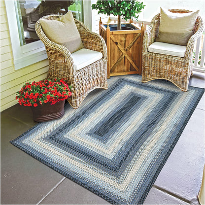 Agro Richer Home Jute Braided Rug,Blue Dye Hand Woven Reversible Oval Rugs  for Kitchen Living Room Entryway Outdoor Rug Runner Home Decor Carpet Rugs  for Living (4x6 Square Feet(120x180CM)) : : Home
