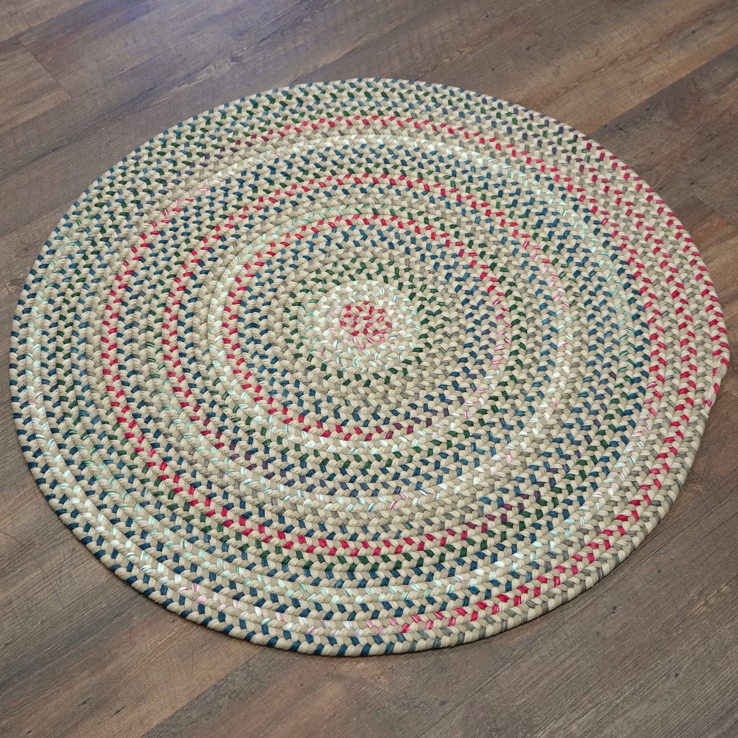 Ashland Braid Round Beige Natural Multi Modern Farmhouse Rug