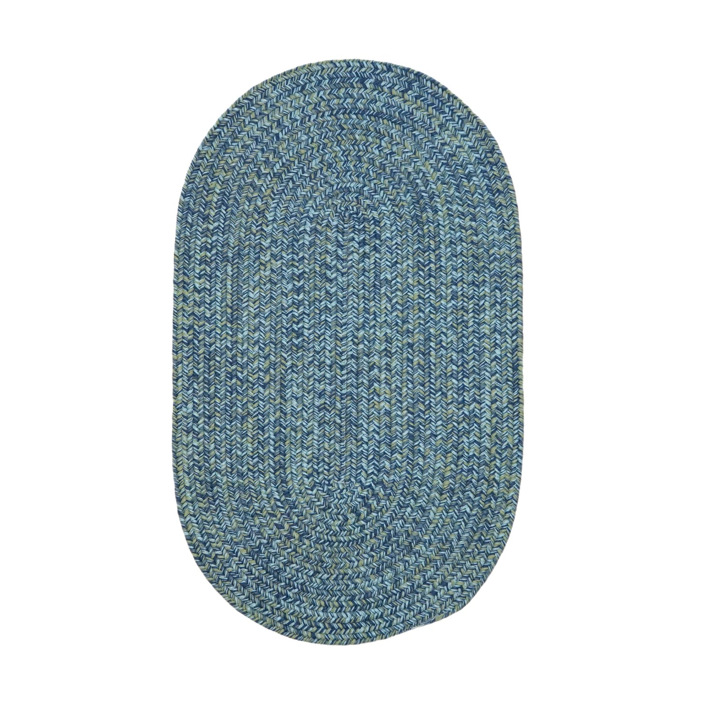 Coastal Home Braid Seaside Blue Oval Braided Modern Farmhouse Rug