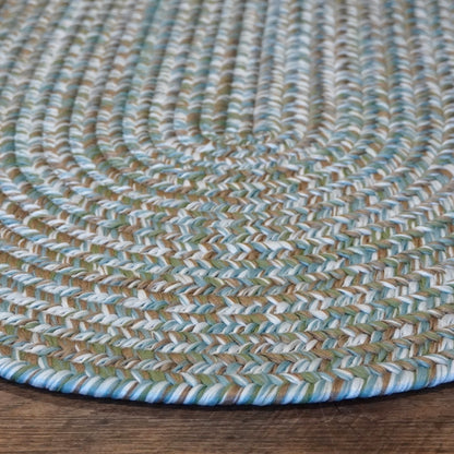 Harbor Lite Braid Green Shore Oval Modern Farmhouse Rug